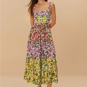 Mixed Bougainvillea Sleeveless Maxi Dress | NEW W/ TAGS